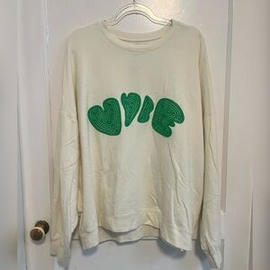 Anthropologie Electric & Rose Atlas Vybe Sweatshirt in Whisper $148 Size XL